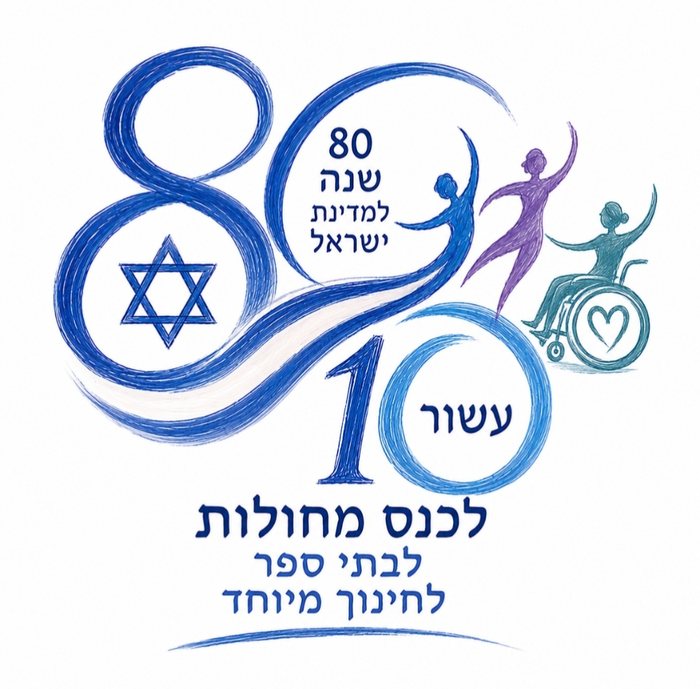 Emblem of the decade conference — Israel's 80th anniversary